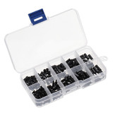 Suleve™ M2NH4 M2 Nylon Screw Black Hex Screw Nut Nylon PCB Standoff Assortment Kit 300Pcs