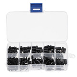 Suleve™ M2NH4 M2 Nylon Screw Black Hex Screw Nut Nylon PCB Standoff Assortment Kit 300Pcs
