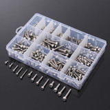 Suleve™ M3SSH2 M3/M4/M5 A2 Stainless Steel Hex Allen Socket Cap Screws Bolts Assorted Kit 270Pcs