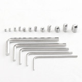 Suleve™ MXSS3 240Pcs M3/M4/M5/M6/M8 Stainless Steel Hex Allen Grub Screw Socket Flat Point Set Screws Wrench Assortment Kit