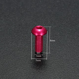 Suleve™ M3AH6 10Pcs M3×8mm Hex Socket Screws Round Head Cap Screws 7075 Aluminum Alloy Suleve™ M3AH6 10Pcs M3×8mm Hex Socket Screws Round Head Cap Screws 7075 Aluminum Alloy