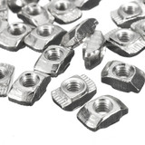 Suleve™ M4TN20 Carbon Steel M4-20 Thread Sliding T-Nuts Screw 10x6x4.3mm 50pcs