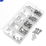 Suleve™ MXSP1 Steel Phillips Pan Head Screws Nuts Assortment Kit M2/M2.5/M3/M4/M5 160Pcs