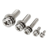 Suleve™ MXSP1 Steel Phillips Pan Head Screws Nuts Assortment Kit M2/M2.5/M3/M4/M5 160Pcs