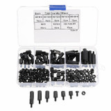 Suleve™ M3NH11 M3 Nylon Screw Black White Hex Screw Nut PCB Standoff Assortment Kit 180Pcs