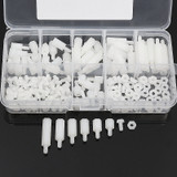 Suleve™ M3NH11 M3 Nylon Screw Black White Hex Screw Nut PCB Standoff Assortment Kit 180Pcs