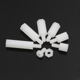 Suleve™ M3NH11 M3 Nylon Screw Black White Hex Screw Nut PCB Standoff Assortment Kit 180Pcs