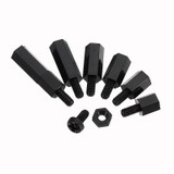 Suleve™ M3NH11 M3 Nylon Screw Black White Hex Screw Nut PCB Standoff Assortment Kit 180Pcs