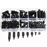 Suleve™ M3NH11 M3 Nylon Screw Black White Hex Screw Nut PCB Standoff Assortment Kit 180Pcs