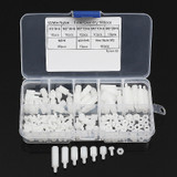 Suleve™ M3NH11 M3 Nylon Screw Black White Hex Screw Nut PCB Standoff Assortment Kit 180Pcs