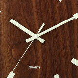 Wooden Wall Clock Glow In The Dark Silent Quartz Indoor Living Room Luminous