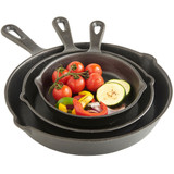 3PCS 14cm20cm26cm Non-stick Frying Pan Cast Iron Skillet   Professional Seasoned Pan Cookware