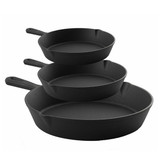 3PCS 14cm20cm26cm Non-stick Frying Pan Cast Iron Skillet   Professional Seasoned Pan Cookware