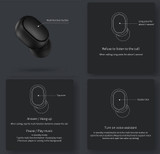 Xiaomi Airdots Basic TWS bluetooth 5.0 Earphone Mi True Wireless Earbuds Global Version Bilateral Call Stereo with Charging Box (Black)