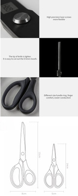 HUOHOU 2pcs Titanium-plated Scissors Black Sharp Sets Sewing Thread Antirust Pruning Scissor Leaves Trimmer Non-slip Tools Kit from xiaomi youpin