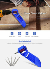 Drillpro Portable Drill Bit Sharpener 2-12.5mm Corundum Grinding Wheel Powered Tool for Drill Polishing