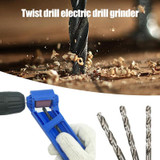 Drillpro Portable Drill Bit Sharpener 2-12.5mm Corundum Grinding Wheel Powered Tool for Drill Polishing