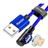 Marjay 3A Type C Micro USB Magnetic LED Indicator Fast Charging Data Cable For Huawei P30 Pro Mate 20X Mate 30 Xiaomi Mi9 9Pro S10+ Note10