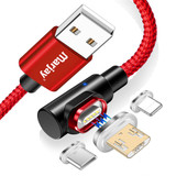 Marjay 3A Type C Micro USB Magnetic LED Indicator Fast Charging Data Cable For Huawei P30 Pro Mate 20X Mate 30 Xiaomi Mi9 9Pro S10+ Note10