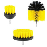 Drillpro 3Pcs 2/3.5/4 Inch Yellow Electric Drill Brush Tile Grout Power Scrubber Tub Cleaning Brush
