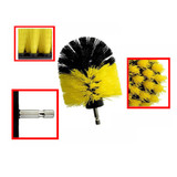 Drillpro 3Pcs 2/3.5/4 Inch Yellow Electric Drill Brush Tile Grout Power Scrubber Tub Cleaning Brush