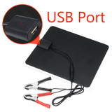 20W 12V Solar Panel For Phone Battery Charger RV Boat Camping 5V USB 2.0 Port