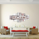 5 Panels Love HOME Wall Art Print Pictures Canvas Paintings Decorations Unframed