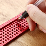 Drillpro Aluminium Alloy T-160 Hole Positioning Metric Measuring Ruler Woodworking Precision Marking Scriber