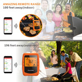 6 Probes Wireless Smart BBQ Thermometer Oven Meat Food bluetooth Wifi For IOS Android