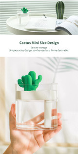 SOTHING 319 Clear Cactus Ultrasonic Air Humidifier 160ML Color Light USB Air Purifier Anion Mist Maker Water Atomizer
