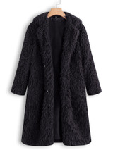 Faux Fur Turn Down Collar Coats