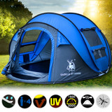 Outdoor 3-4 Persons Camping Tent Automatic Opening Single Layer Canopy Waterproof Anti-UV Sunshade