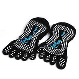 Elastic Cotton Yoga Sock Non Slip Full Toe Grip Fitness Silicon Massage Dots Sock 5 Colors
