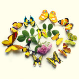 12Pcs 3D Colorful Butterfly Wall Sticker Fridge Magnet Home Decor Art Applique