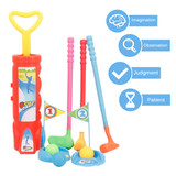 Children's Golf Sports Toy Set with Cart Net Bag Packaging Toys