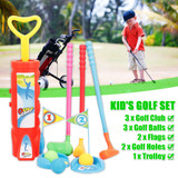 Children's Golf Sports Toy Set with Cart Net Bag Packaging Toys