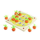 Wooden Pull Out Carrot Memory Chess Puzzle Intelligence Parent-child Interaction Board Game Toys