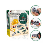 Play House DIY Simulation Tool Repair Set Children Toys Backpack Hat Combination G235 Indoor Toys