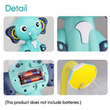 Electric Elephant Faucet Shower Water Spray Baby Bath Toy Two Water Outlet Modes for Kids Swimming Bathroom