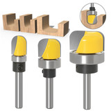 Drillpro 3Pcs Bowl and Tray Router Bit 1/4 Inch Shank / 6mm Shank Corner Rounding Router Bit Wood Milling Cutter Engraving Tool Tungsten Router Bit