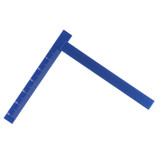 ES-5 Aluminum Alloy Multifunction Woodworking Scribing Ruler 3D Miter Angle Marking T Ruler Square Layout 45/90 Degree Measuring Ruler (Blue)
