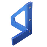 ES-5 Aluminum Alloy Multifunction Woodworking Scribing Ruler 3D Miter Angle Marking T Ruler Square Layout 45/90 Degree Measuring Ruler (Blue)