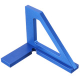 ES-5 Aluminum Alloy Multifunction Woodworking Scribing Ruler 3D Miter Angle Marking T Ruler Square Layout 45/90 Degree Measuring Ruler (Blue)