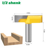 12mm or 8mm or 1/2 Inch Shank Bottom Cleaning Router Bit Straight Bit Clean Milling Cutter for Wood Woodworking Bits Cutting