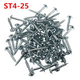 100pcs ST4-20/25/38 Screws Carbon Steel Cross Head ST4 Woodworking Screw Half-tooth Self-tapping