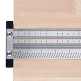 Drillpro Inch and 200/300/400mm Stainless Steel Precision Marking T Ruler Hole Positioning Measuring Ruler Woodworking Scriber Scribing Tool