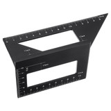 Aluminum Alloy Woodworking Scriber T Ruler Square Multifunctional 45/90 Degree Angle Ruler Angle Protractor Gauge