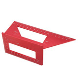 Aluminum Alloy Woodworking Scriber T Ruler Square Multifunctional 45/90 Degree Angle Ruler Angle Protractor Gauge