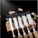 Drillpro CR-V 6-38mm Woodworing Chisel Wood Chisel Wood Handle for Woodworking Carving