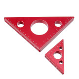 Aluminum Alloy Wood Angle Ruler DIY Protractor Miter Triangle Ruler Woodworking Tool